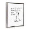 Stupell Industries Will Chew Everything You Love Funny Dog Black Framed Floater Canvas Wall Art - 3 of 4