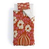 Deny Designs Miho Flowerpot in Orange and Pink Duvet and Sham Set - 2 of 4