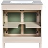 NicBex Bathroom Vanity with Ceramic Sink,,Modern Style Bathroom Sink Vanity with Solid Wood Frame,24"/ 30" Bathroom Sink Cabinet,Beige Green - 4 of 4