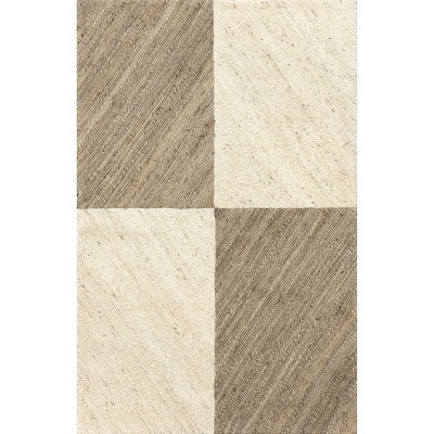 Nuloom Felicia Coastal Geometric Jute Indoor Area Rug