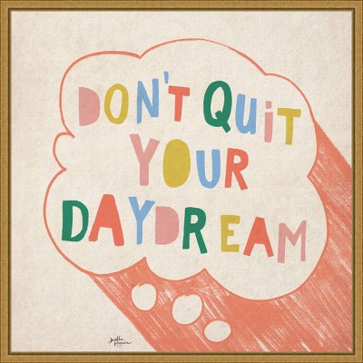 16" x 16" Don't Quit I by Janelle Penner Framed Wall Canvas - Amanti Art