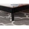 Jojoka Velvet Upholstered Platform Bed Frame with Tufted Headboard, Wooden Slats Support, Under Bed Storage, No Box Spring Needed - 3 of 4