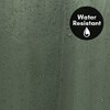 Americanflat 71x74 Solid Green Shower Curtain - 100% Polyester Shower Curtain - Water-Resistant Curtain with Metal Grommets and 12 Curtain Rings - 3 of 4