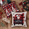 GustoWave Buffalo Plaid Christmas Pillow Covers, Pillow Cases 18x18 Inch Set of 4 - 2 of 4