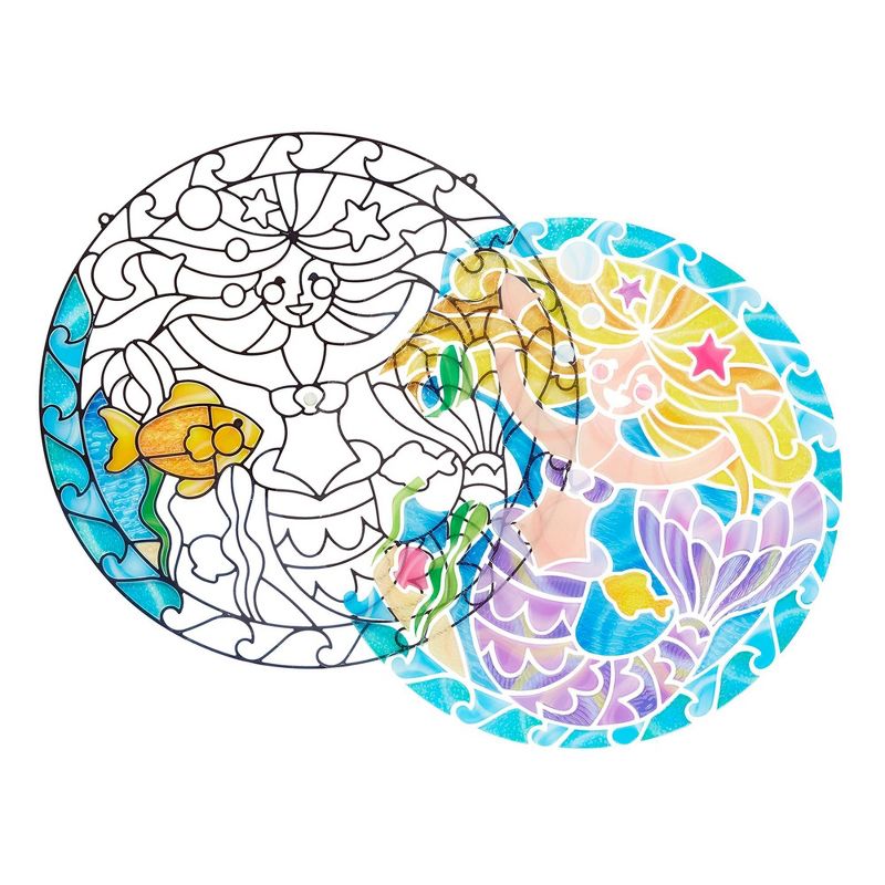 Melissa &#38; Doug Stained Glass Made Easy Activity Kit: Mermaids - 140+ Stickers, 5 of 16