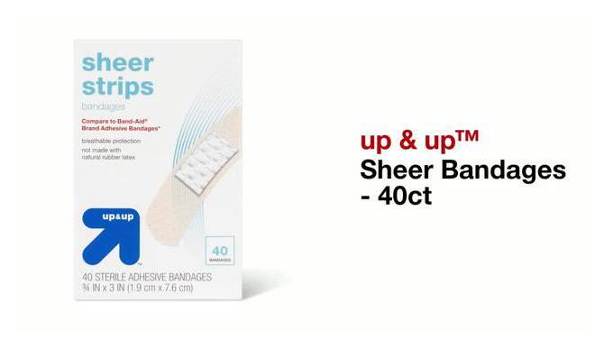 Sheer Bandages - 40ct - up &#38; up&#8482;, 2 of 5, play video