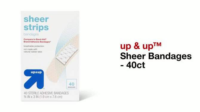 Sheer Bandages - 40ct - up &#38; up&#8482;, 2 of 5, play video