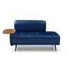 NicBex Modern Faux Leather Loveseat Sofa with Swivel Tray Side Table,Unique Armless Bench Sofa for Living Room,Bedroom - 2 of 4