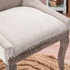 Mshliw Set of 2 Upholstered Dining Chairs with Bronze Nailhead Trim, Thick Padded Fabric Seats and Solid Wood Legs for Dining Room - 3 of 4
