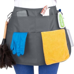 Professional Waterproof Cleaning Apron with 5 Pockets - Wearable Tool Organizer for Commercial and Residential Cleaners - 1 of 4