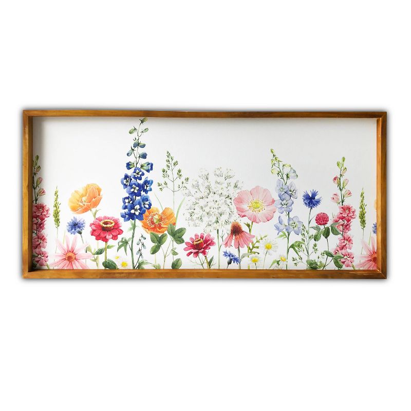 19&#34; x 45&#34; Spring Garden Wood Framed Wall Canvas - Gallery 57, 1 of 7