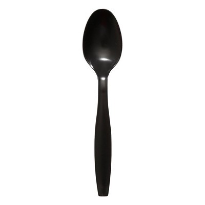 Smarty Had A Party Black Plastic Disposable Spoons (1000 Spoons)