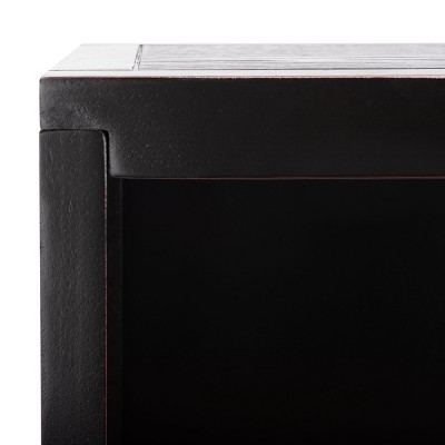 Franz Black Wood and Natural Cane 3-Tier Etagere - 52" L