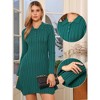 INSPIRE CHIC Women's Pleated Button Front Casual Long Sleeve Knit Shirt Sweater Dress - 2 of 4