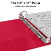 1-1/2" Staples Standard Binder with D-Rings Red or Burgundy 55365/26302 - 3 of 4