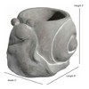 Classic Home and Garden Cement Buddies Indoor/Outdoor Planter with Drainage Hole, Smiling Snail - 4 of 4