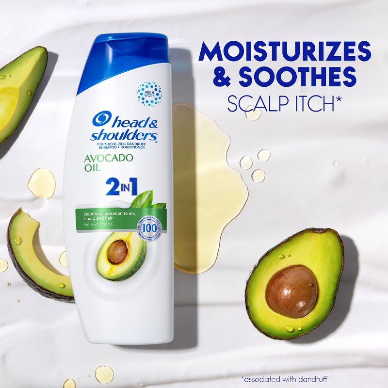 Head &#38; Shoulders Avocado Oil 2-in-1 Anti Dandruff Shampoo and Conditioner - 12.5 fl oz, 5 of 13