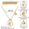 Turandoss Gold Unicorn Necklace Gifts for Girls Daughter - Heart Pendant Initial Unicorn Necklaces for Girl Teens, Little Girls Jewelry Birthday Gift - 2 of 4