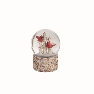 Transpac Resin White Christmas Birch Scene Snow Globe