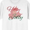 Handwritten Holiday Holly & Jolly Crew Neck Short Sleeve White Unisex Adult T-shirt - 2 of 3