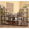 Gulches L-Shaped 9-Cube Bookshelf, 12-Shelf Industrial Corner Etagere Bookcase - 3 of 4