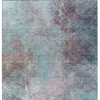 Teal Blue And Blush Abstract Washable Indoor Outdoor Area Rug - 4 of 4