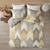 Lyngins Full/Queen Printed Cotton Duvet Cover Bedding Set – Ikat Chevron Design, 3 Piece Duvet Cover Mini Set, Includes Duvet Cover & 2 Shams - 4 of 4