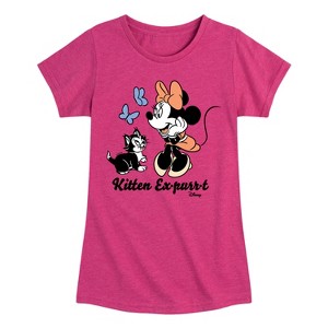 Girls' - Disney - Minnie Mouse Fitted Short Sleeve Graphic T-Shirt - 1 of 4