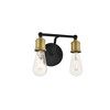 Elegant Lighting Serif 2 light brass and black Wall Sconce - 4 of 4