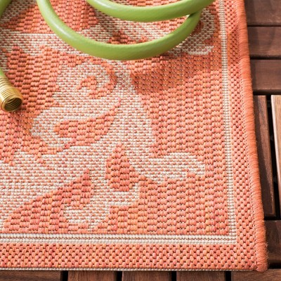 Terracotta & Natural 9'x12' Reversible Flat Woven Indoor/Outdoor Rug