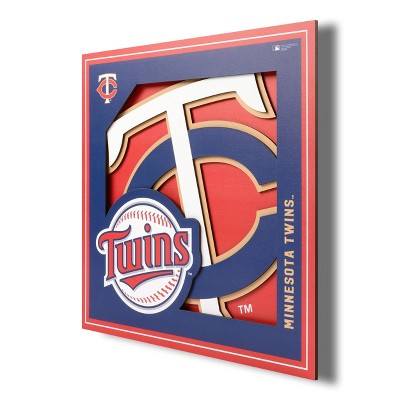 MLB Minnesota Twins 3D Logo Series Wall Art - 12"x12"