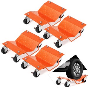 Heavy Duty Steel Car Mover Dolly, 2/4 Piece Car Wheel Dolly Set, Single 1500lbs Capacity Car Tire Dolly for Moving Cars, Trucks, Trailers,Motor,Boats - 1 of 4