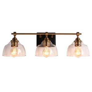 LNC Lainanger Polished Gold and Matte Black Glasss Bowl Modern/Contemporary  Vanity Lights,1 Light/3 Light/4 Light - 1 of 4
