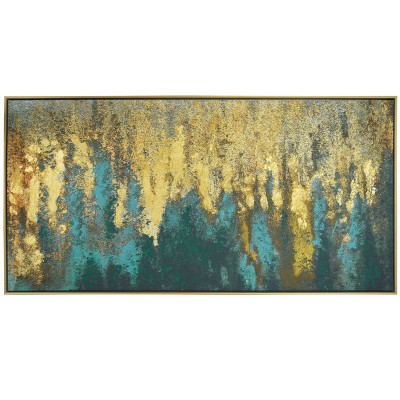 25" x 50" Liquid Gold Embellished Framed Canvas - New View