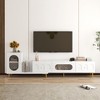 APRILSOUL 86"Wood Extendable TV Stand Rectangle Entertainment Center,Media TV Console for Living Room Bedroom - 3 of 4