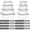 Vtopmart 8 Pack Glass Food Storage Containers with Airtight Lids, Glass Meal Prep Containers for Microwave, Oven, Freezer and Dishwasher, BPA Free - 2 of 4