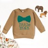 The Juniper Shop Little Man Bow Tie Toddler Sweatshirt - 5/6T - Camel - 2 of 4