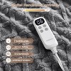 Soft flannel electric blanket with 6 heating levels and 4 hours auto shut-off, 4 hours time setting, ETL certified electric lap blanket - 3 of 4