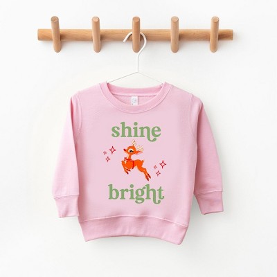 The Juniper Shop Shine Bright Deer Toddler Graphic Sweatshirt