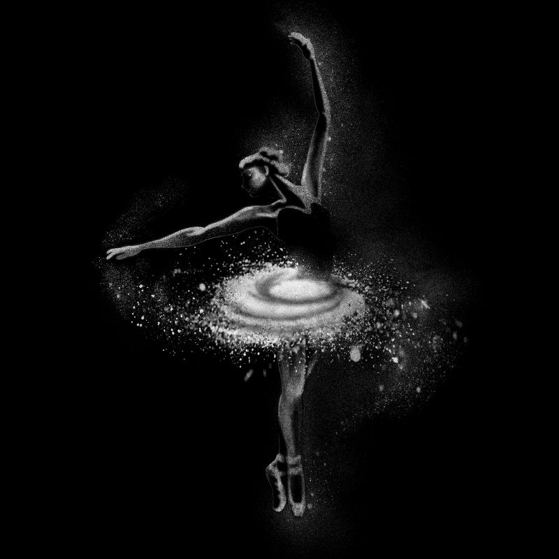 Girl's Design By Humans Galaxy Ballerina By kellabell9 T-Shirt, 2 of 4