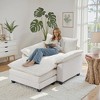 Busaurus Oversized Chenille Accent Chair with Ottoman - 4 of 4