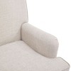 Sapphtopaz Modern Accent Chair with Linen Upholstered Reading Armchairs with Solid Wood Legs Single Sofa Lounge Chairs for Living Room, Bedroom - 4 of 4