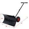 SEVOBAL Snow Shovel with Wheels, Snow Pusher, Cushioned Adjustable Angle Handle Snow Removal Tool 10" Wheels, Black, 29"*47"*16.5" - 3 of 4