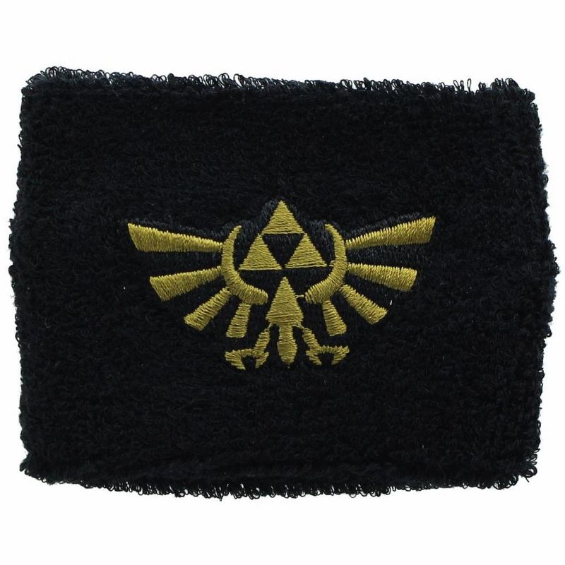 Toynk Legend of Zelda Hyrule Logo Terry Cloth Wristband, 2 of 5