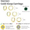 Inerney Gold Huggie Hoop Earrings Set for Women, Dainty Small Sterling Silver Earring Stacks Hypoallergenic Jewelry for Multiple Piercings - 4 of 4
