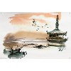 Trends International China Landscape with Pagoda Unframed Wall Poster Prints - 4 of 4