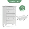 COZONY 48" Tall 5 Drawer Dresser for Bedroom, Wooden Chest of Drawers with Deep Storage, Modern Organizer w/Metal Handles for Living Room, Hallway - 2 of 4