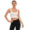 DOMETOUR Solid Crop Sleeveless Ribbed Knit Top - 4 of 4