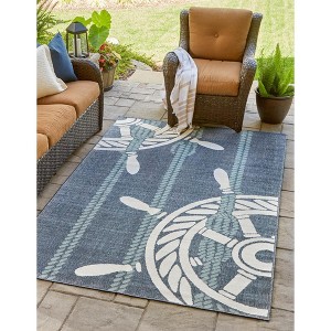 Unique Loom Outdoor Coastal Collection Area Rug - Helm (' " x ' "  ) - 1 of 4