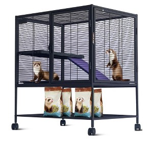 Metal Small Animal Cage,34/36/39/64 ''H Multi-Level Ferret Cage for Small Animals - Large Hamster Cage with Ramp - 1 of 4